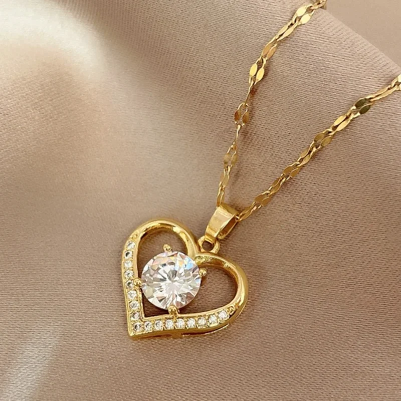Heart Pendant Gold Necklaces