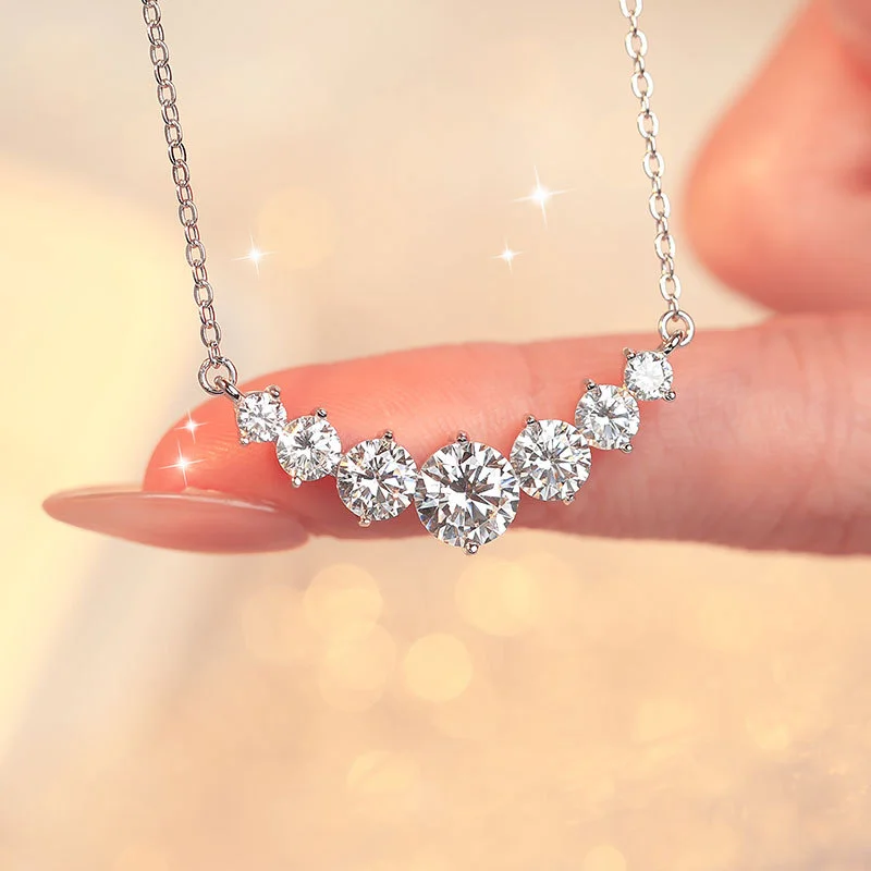moissanite necklace womens