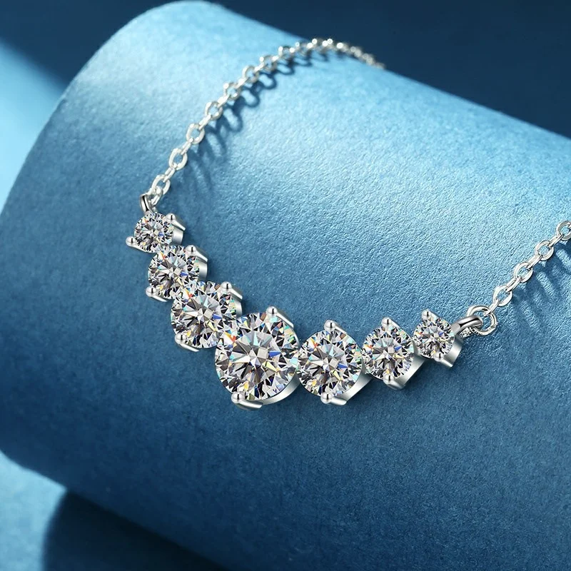 moissanite necklace womens