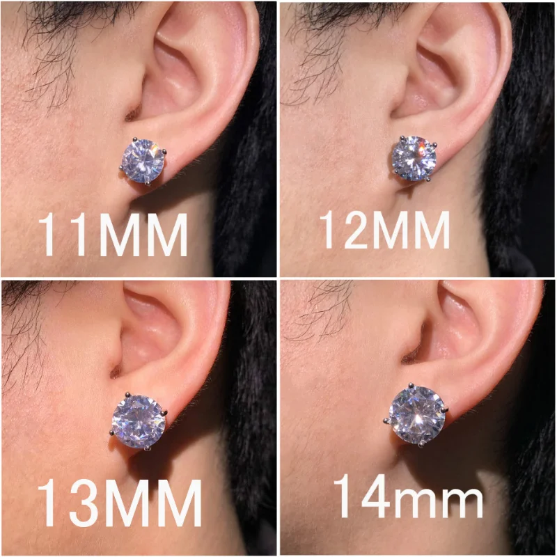 zircon stud earrings